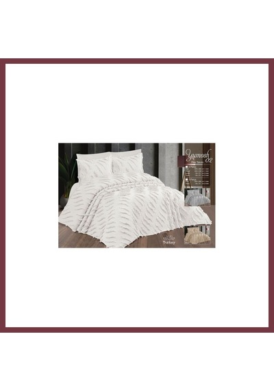 Storeşahin Çift Kişilik Yatak Örtüsü Krem 3 Parça Yatak Örtüsü Bedspread Shn0720