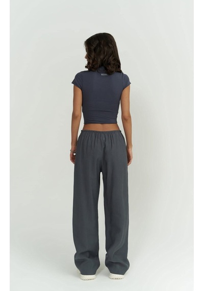 1601 - Mai Collection Toppin Antrasit Penye Crop