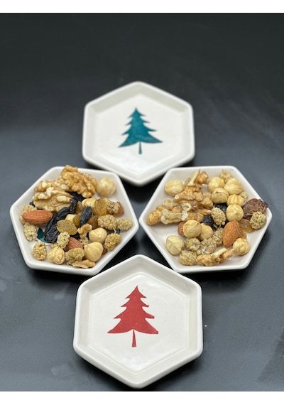 Meggdecor 4'lü Yeni Yıl Temalı Sosluk Lokumluk Kase