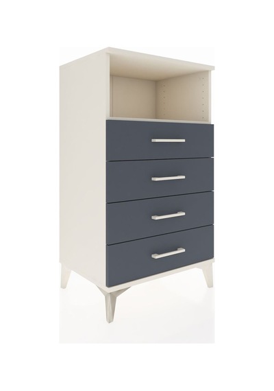 Hyperion Komodin Tek Raflı 4 Çekmeceli 60x44x106 Aytaşı-antrasit Aytaşı