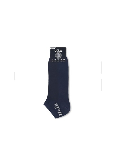 Ucla Adelıta 3'lü Lacivert Kısa Jakarlı Pamuk Standard Fit Unisex Çorap