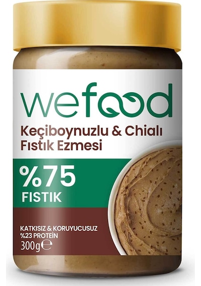 Wefood Keçiboynuzlu & Chialı Fıstık Ezmesi 300 g