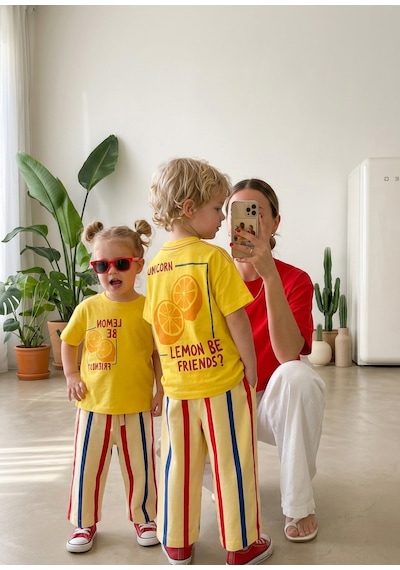 Baby Lory Kids Store Unisex Lemon Detaylı Takım Sarı