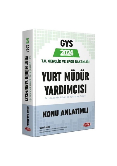 2024 Gys Gençlik Ve Spor Bakanlığı Yurt Müdür Yardımcısı Konu Anlatımlı Hazırlık Kitabı Data
