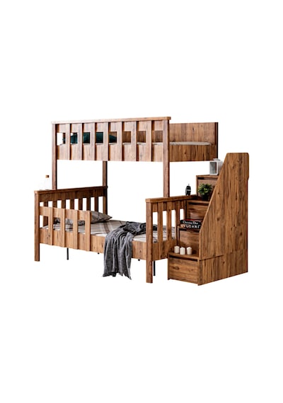 Mdf Profil Ranza, Deluxe Ayrılabilir Ranza - Ceviz + 2 Adet Comfort Yatak 90 X 190 CM Mdf Profil Ranza, Deluxe Ayrılabilir Ranza - Ceviz + 2 Adet Comfort Yatak 90 X 190 CM