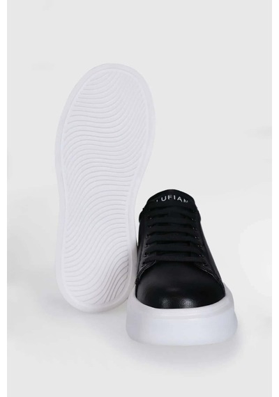 Lufian Gage Siyah Hakiki Deri Erkek Sneaker Ayakkabı 111230234-205 Siyah