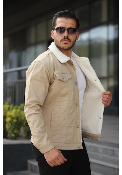 Serseri Jeans Erkek İçi Kürklü Kot Mont Antrasit