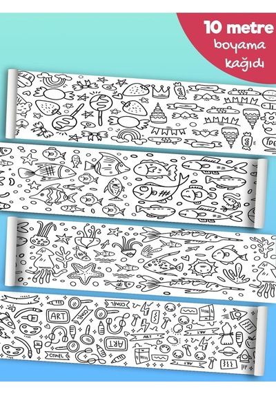 Bebek Ve Çocuk İçin 10 Metre Rulo Boyama Kağıdı