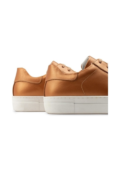 Deery Hakiki Deri Bronz Rengi Sneaker Kadın Ayakkabı Bronz