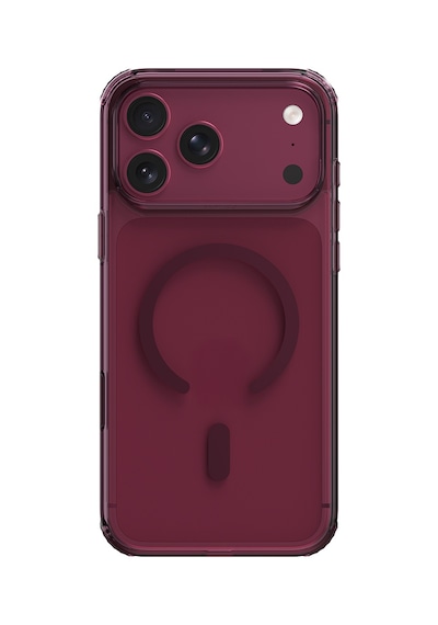 Apple iPhone 18 Pro Uyumlu Kılıf M-safe Şarj Özellikli Raptic Air Clear Serisi Airbagli Kapak Bordo