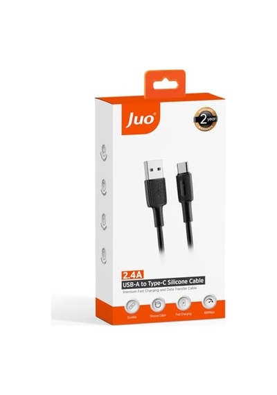 12w Usb-a To Type-c Silikon Hızlı Şarj Ve Data Kablosu Siyah 1 Metre Diğer