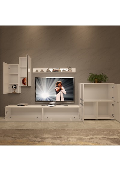 Decoraktiv Eko 6 Mdf Std Tv Ünitesi Tv Sehpası Beyaz
