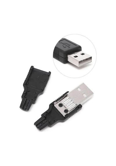 Ic-264a Usb A Tip Seyyar Kapaklı Erkek Usb Soketi