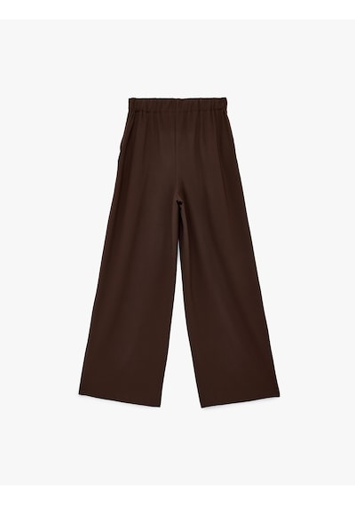 Koton Yüksek Bel Geniş Paça Pileli Viskon Karışımlı Kumaş Pantolon Kahverengi 6wak40238uw Kahve Koton Yüksek Bel Geniş Paça Pileli Viskon Karışımlı Kumaş Pantolon Kahverengi 6wak40238uw Kahve