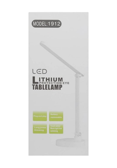3 Kademeli 40 Led Çalışma Okuma Işığı Şarjlı Dokunmatik Çalışma Masa Lambası Beyaz