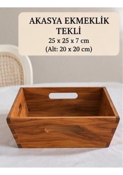 Akasya Ekmeklik - Tekli Kahverengi