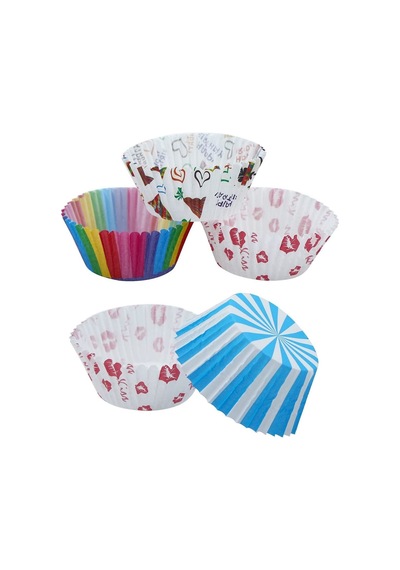 100 Adet Muffin Cupcake Kağıdı, Renkli Kağıt Muffin Kek Kalıbı Ka