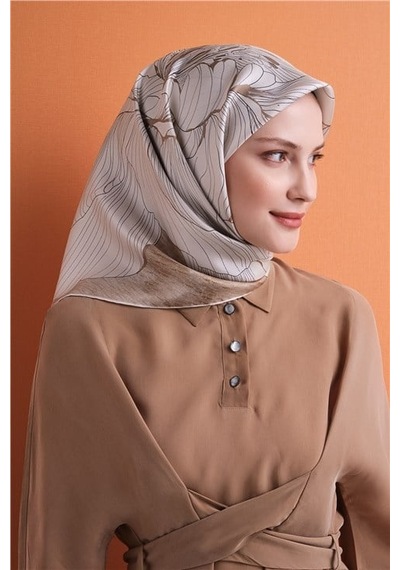 Armine Saf İpek Twill Eşarp 9639d 82 gül kurusu
