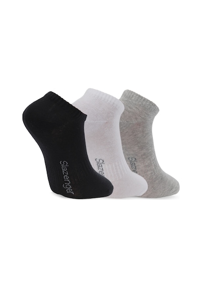 Slazenger Jadıra 3 Lü Erkek Siyah / Beyaz Çorap Siyah / Beyaz
