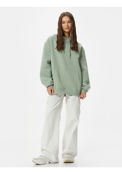 Koton Kapşonlu Sweatshirt Arkası Baskılı Rahat Kalıp Uzun Kollu Haki 4sal10460ık Haki Koton Kapşonlu Sweatshirt Arkası Baskılı Rahat Kalıp Uzun Kollu Haki 4sal10460ık Haki
