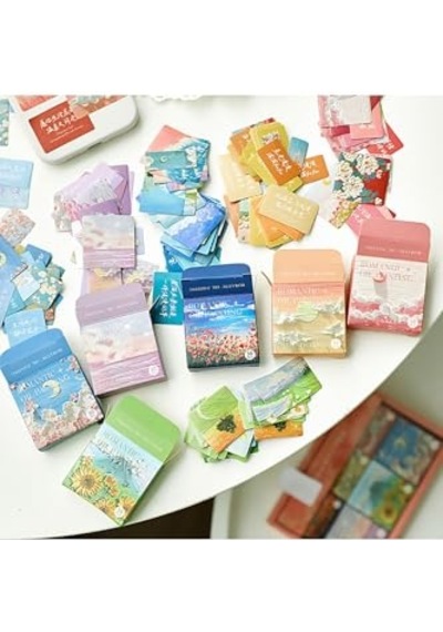 Sanat Temalı 6 Adet Sticker Kutu Seti Bullet Journal