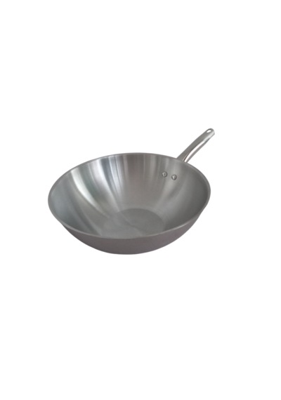 Akdeniz 28 Cm Metal Kulplu Çelik Wok Tava Paslanmaz Çelik