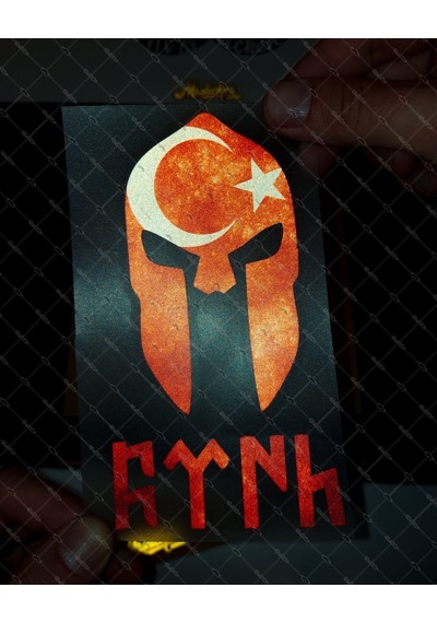 Bay Etiket Rfhlm67 Reflektif Savas Migfer Sticker Gokturkce Turk