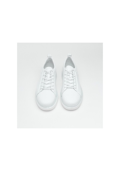 Derinet Günlük Hakiki Deri Erkek Sneaker Beyaz Beyaz