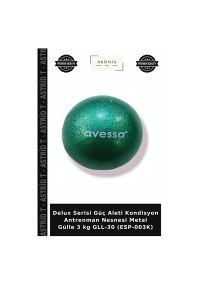 Delux Serisi Güç Aleti Kondisyon Antrenman Nesnesi Metal Gülle 3 Kg Gll-30 Esp-003k