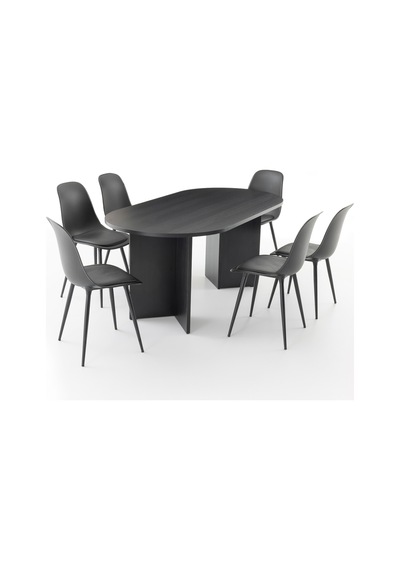 Harmony Nara Sadece Masa Oval Masa 180x75x90 Cm Siyah - Modern Tasarım