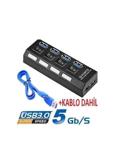 4 Port USB 3.0 Çoğaltıcı Çoklayıcı Hub