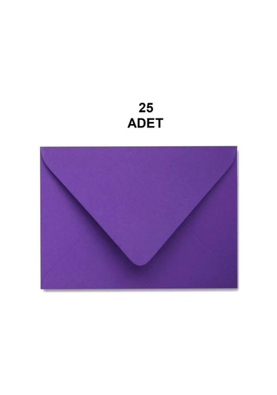 25 Adet Mor Renkli Küçük Zarf 7x9