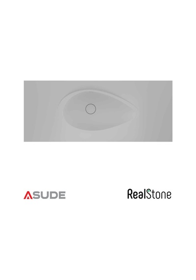 Realstone Avocado Etajerli Granit Lavabo 100 50cm Beyaz