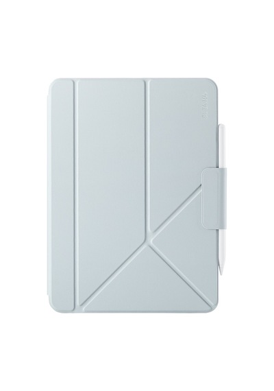 İpad Air 11 2025 M3 Uyumlu Pitaka Folio 3 Kalem Bölmeli Standlı Kılıf Mavi Kapaklı Kılıf