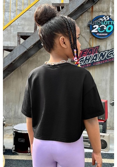Uyguntarz Çocuk Dream Butterfly Pamuklu Tshirt Siyah
