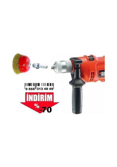 3'' 80Mm Çapında Daire Çanak Tel Fırça Matkap Mandren Uyumlu