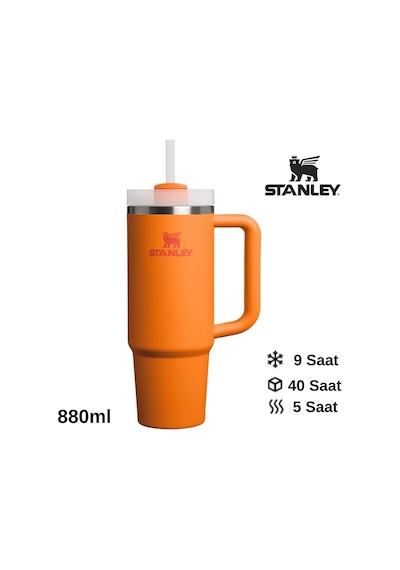 Stanley Quencher H2.0 Flowstate 0.89 L Pipetli Çelik Termos Turuncu