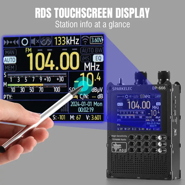 Sparkelec Dp-666 Tef6686 Tam Bant Radyo