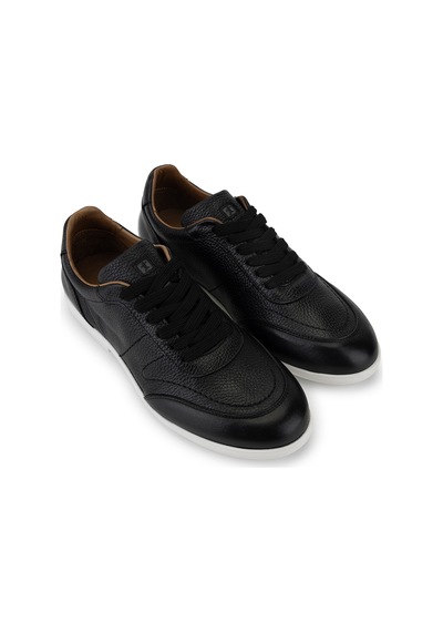 Tamer Tanca Erkek Hakiki Deri Siyah Sneakers & Spor Ayakkabı 04 1202 Erk Ayk Y26 Sıyah Dr/byz Tbn Siyah1