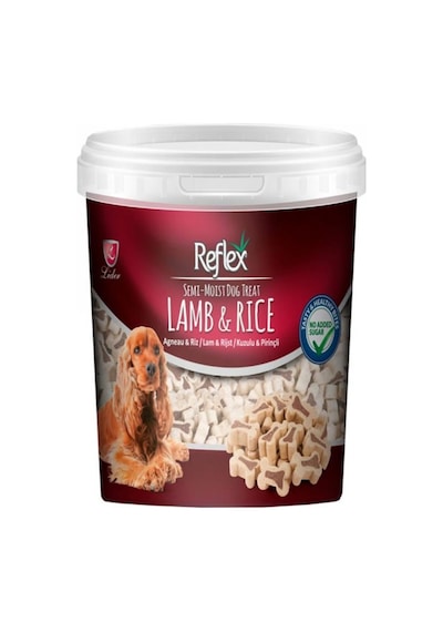 Reflex Semi-Moist Kuzu Etli ve Pirinçli Mini Kemik Köpek Ödülü 500 G
