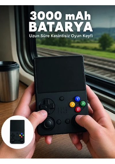 Retro Taşınabilir Oyun Konsolu 3.5 İnç Ips Ekran 26 Emülatör Destekli 64gb El Tipi Oyun Cihazı