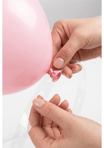 5 Metre Çift Delikli Balon Zinciri Şeffaf Balon Kemer Aparatı Balon Arch Strip
