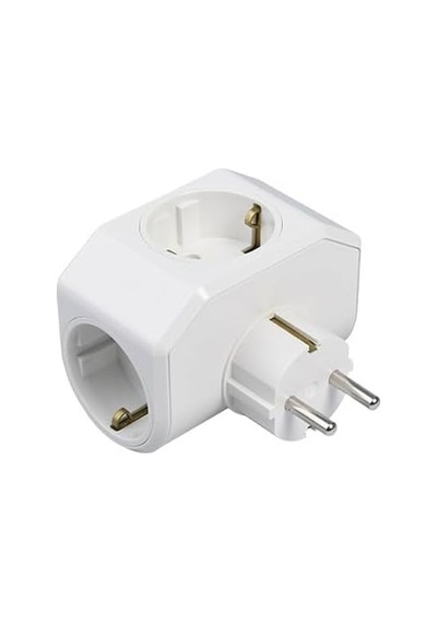 Yonca Plus Beyaz Üçlü Topraklı Priz 1