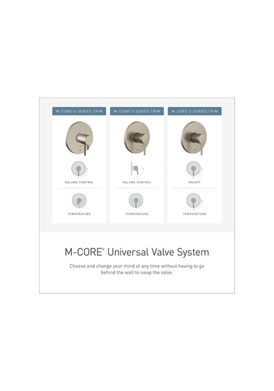 Moen U130ci M-core 3-series 3 Port Shower Mixing Valve With Cc/ıp Çok Renkli
