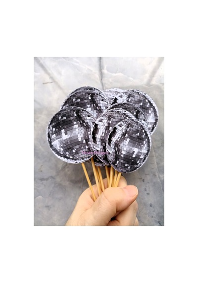 20 Adet Disco Topu Işıltılı Görünüm Cupcake Kürdanı - Pasta - Kurabiye Süsleri 20 Adet Kürdanlı Kokteyl Kürdan Söz Nişan Doğum Günü Kokteyl Davet Ve Sunum Pasta Süsü Süsleme Kalın Kağıt
