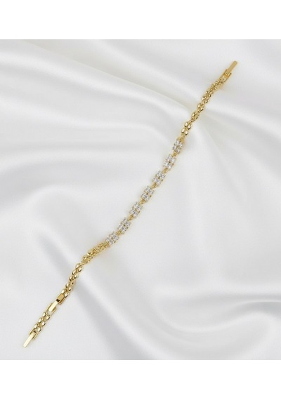 Xuping Modern Tasarım Taşlı Kuyumcu Serisi Premium Bileklik 17cm + 2cm Gold