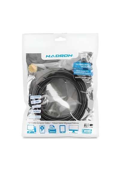 Hadron Hdx5071 Plexy 300 Cm Cat6 3 Metre Ethernet Kablosu - Siyah