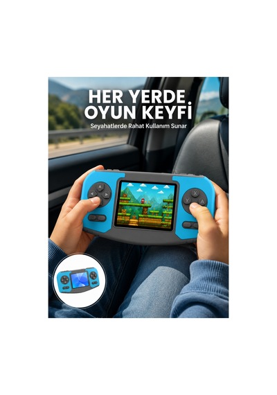 Astraltech Çocuklara Özel Retro Oyun Konsolu Portatif Eğlence Cihazı