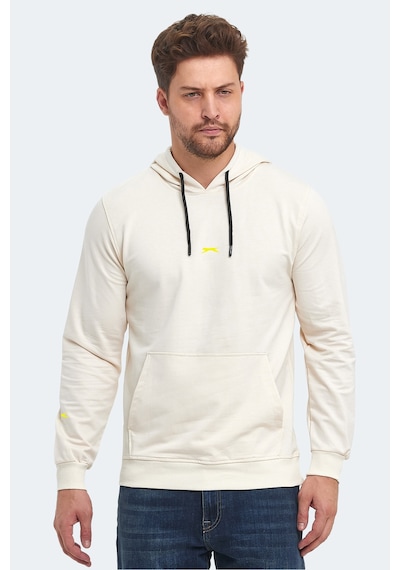 Slazenger Oslo In Erkek Kapüşonlu Cepli Bej Sweatshirt Bej