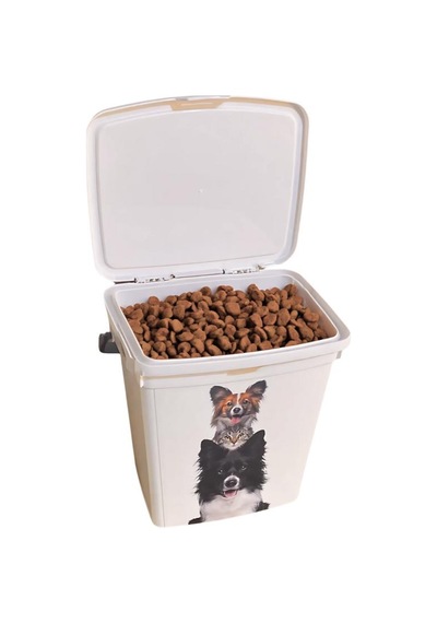 Evcil Hayvan Mama Kovası, Kapaklı Kulplu Kedi Köpek Mama Saklama Kabı Kutusu 6lt